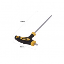 得力(deli) DL2274球頭T型內(nèi)六角鉻釩鋼(黃)