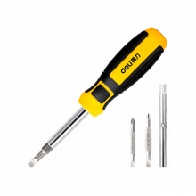 得力(deli)六合一兩用螺絲批套裝(黃)DL260206