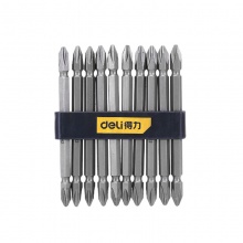 得力(deli)十字雙頭風(fēng)動(dòng)批頭螺絲批頭十字槍頭 旋具批頭6.3mmS2(銀)DL6903