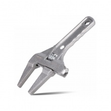 得力(deli)衛(wèi)浴活動扳手水管省力板手大開口短柄活扳手管活兩用(銀)DL120109