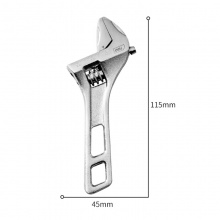 得力(deli)大開口扳手 115mm(銀)DL120115