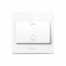 公牛(BULL)一位帶熒光門鈴開關(guān) 白 4A 250V G06K115Y
