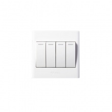 公牛(BULL)四位單控帶熒光開關(guān) 白 10A 250V G06K411Y