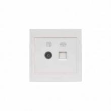 博格A1電視（線路板式)+電腦插座（壓線式)A1556