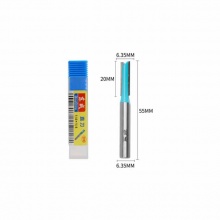 東成修邊機(jī)刀頭直刀帶軸承刀圓底刀V型刀東城銑刀木工開(kāi)槽雕刻刀 直刀(柄x頭6.35x6.35mm)