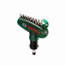 博世(Bosch)電動螺絲刀批頭套裝十字批頭一字批連接桿 10支螺絲批頭套裝（“易得手”）