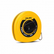 得力工具 盒式皮卷尺10mx12.5mm纖維(黃)DL9810