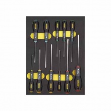 史丹利(STANLEY)11件套三色柄螺絲批工具托LT-011-23