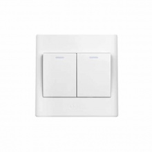 公牛BULL開關(guān)面板 二位 單控帶熒光 G06系列 白色G06K211C