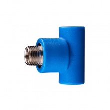 聯(lián)塑PE給水管注塑承插管銅外螺紋三通 外絲三通20×3/4