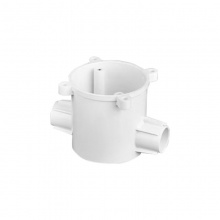 聯(lián)塑PVC電線管深型圓線盒(雙直通)65x65/20