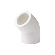 聯(lián)塑白色PPR水管45度彎頭25