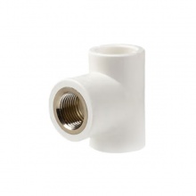 聯(lián)塑白色PPR水管內(nèi)牙三通25×3/4