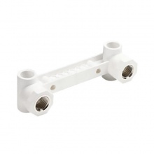 聯(lián)塑白色PPR水管雙聯(lián)座內螺紋三通25×1/2