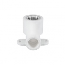 聯(lián)塑白色PPR水管內(nèi)螺紋彎頭（帶座）25×1/2