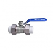 聯(lián)塑白色PPR水管雙活接球閥II(承口)63