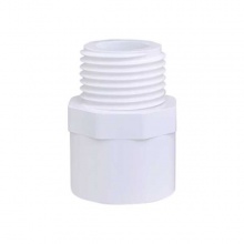 鍍美白色UPVC外牙直通外牙直接75×2-1/2