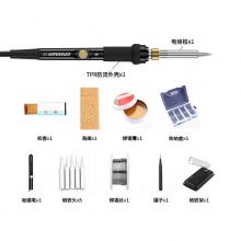 綠林電烙鐵家用小型維修恒溫洛鐵工具套裝電焊筆 60W可調(diào)溫(速熱恒溫)15件套