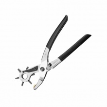 得力(deli) 沾塑柄打孔鉗6圓孔(黑)9寸 DL1919B