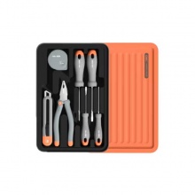 得力(deli) home系列層疊式工具組套-7件常用工具套裝(橙) H1001-D