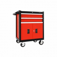 得力(deli) 兩抽屜帶門工具車(紅) DQ02322