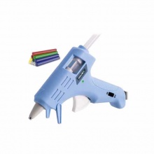 得力(deli) 熱熔膠槍帶10支膠棒(藍) DL390021